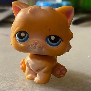 Littlest Pet Shop LPS Persian Orange Long Hair Cat 153